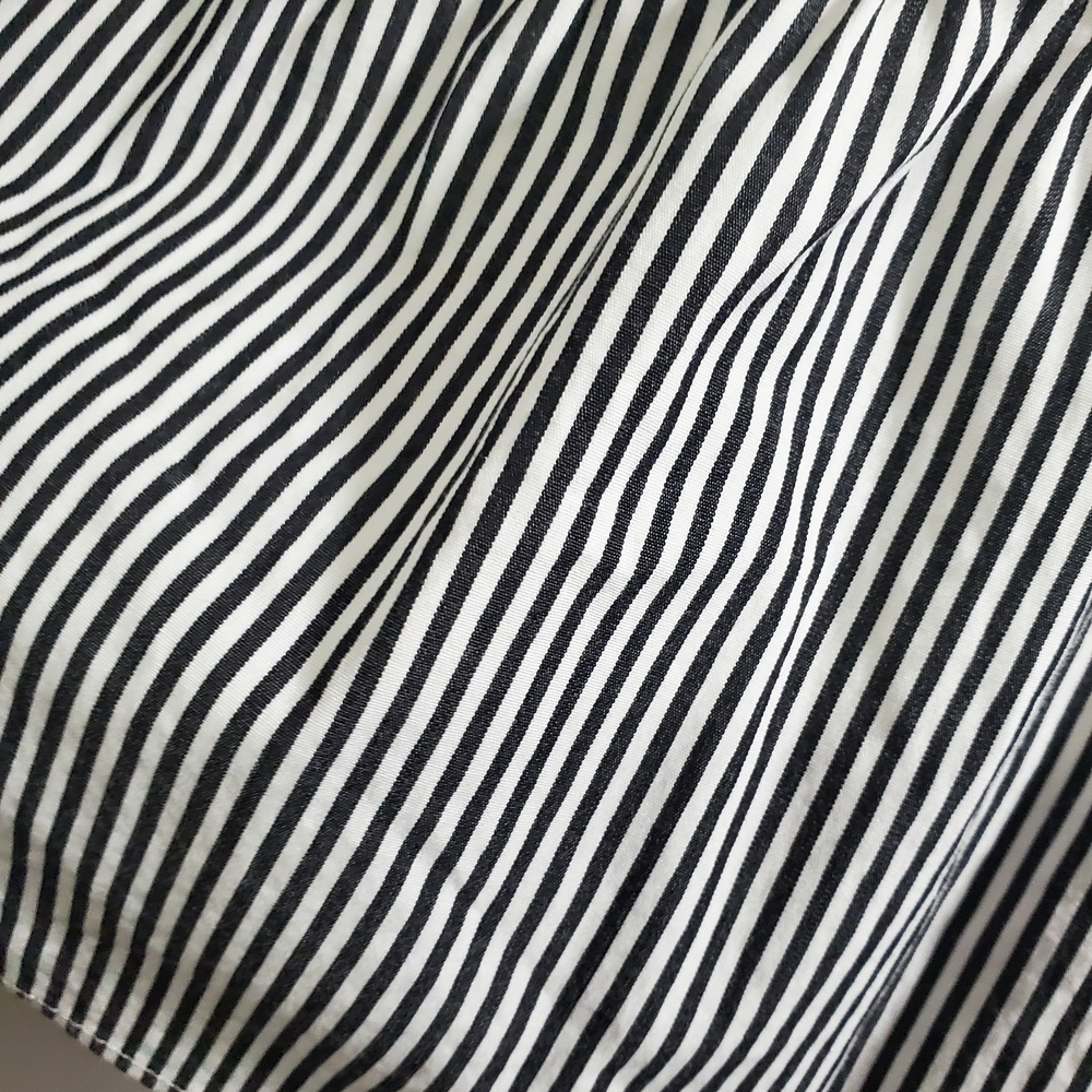 J. Crew Black and White Striped Button-Up Blouse - Picture 6 of 9